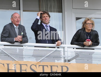 The May Festival at Chester Racecourse  Featuring: John Bishop,Melanie Bishop Where: Liverpool, United Kingdom When: 07 May 2014 Stock Photo