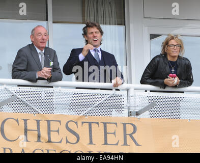 The May Festival at Chester Racecourse  Featuring: John Bishop,Melanie Bishop Where: Liverpool, United Kingdom When: 07 May 2014 Stock Photo