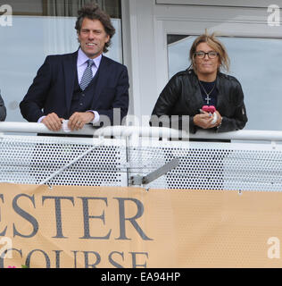 The May Festival at Chester Racecourse  Featuring: John Bishop,Melanie Bishop Where: Liverpool, United Kingdom When: 07 May 2014 Stock Photo