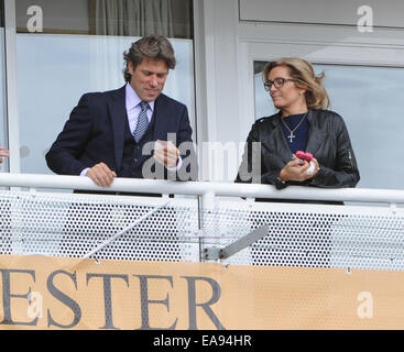 The May Festival at Chester Racecourse  Featuring: John Bishop,Melanie Bishop Where: Liverpool, United Kingdom When: 07 May 2014 Stock Photo