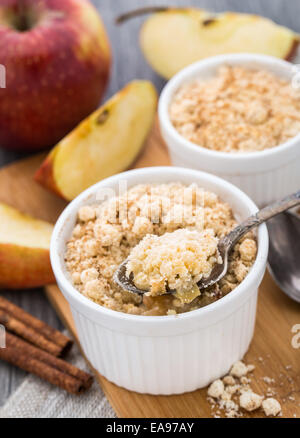 Apple crumble dessert Stock Photo