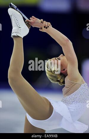 Shanghai, Popular Republic of China. 8th Nov, 2014. Participating ladies, ASHLEY CAIN (USA) during the Lexus Shanghai ISU Grand Prix at Oriental Sport Center in Shanghai est China. © Marcio Machado/ZUMA Wire/Alamy Live News Stock Photo