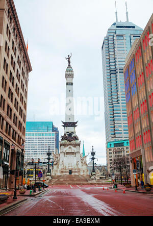 The State Soldiers and Sailors Monument in Indianapolis, Indiana Stock Photo