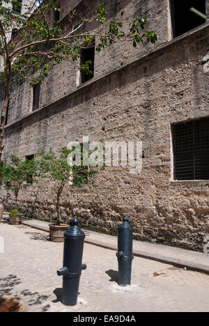 A side view of the coral construction material used to build the Church and Monastery of Saint Francis of Assisi in Havana Cuba Stock Photo