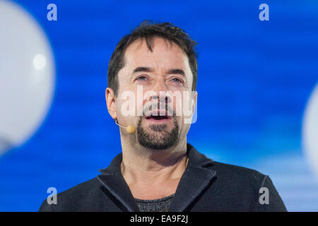 Berlin, Germany. 09th Nov, 2014. Evening event presented by actor Jan Josef Liefers at the Brandenburg Gate „The courage to be free“ to mark the 25th anniversary of the fall of the Berlin Wall on November 9th, 2014 in Berlin, Germany./picture: Credit:  Reynaldo Chaib Paganelli/Alamy Live News Stock Photo