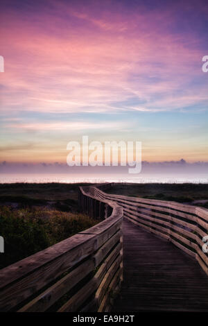 Dreamy sunrise over Fernandina Beach, Florida Stock Photo