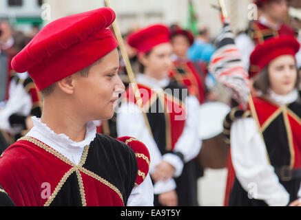 Boy wearing traditional italian clothing hi-res stock photography