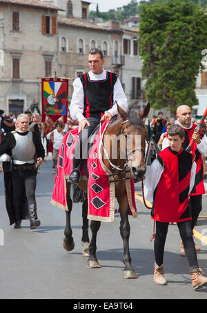 Medieval festival of La Quintana, Ascoli Piceno, Le Marche, Italy Stock Photo