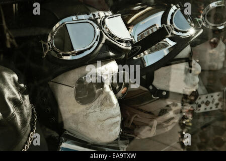 Vintage motoring clothing Brick lane London Stock Photo
