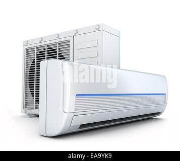 air-conditioner on white background (done in 3d) Stock Photo