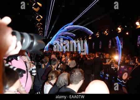 Glasgow, Scotland, UK, 09th Nov, 2014. Atmosphere during the 20th MTV EMAs in Glasgow, UK, on 09 November 2014. Credit:  dpa picture alliance/Alamy Live News Stock Photo