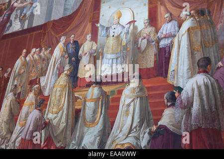 Mural inside Vatican Museum (UNESCO World Heritage Site), Vatican City, Rome, Italy Stock Photo