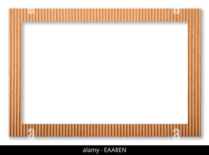 cardboard frame  isolated on white Stock Photo
