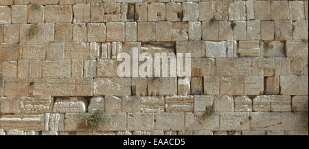 Stones of the wailing wall in Jerusalem Stock Photo