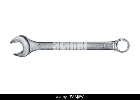 Stainless Wrench Jaw Spanner Tool isolated on white background Stock Photo