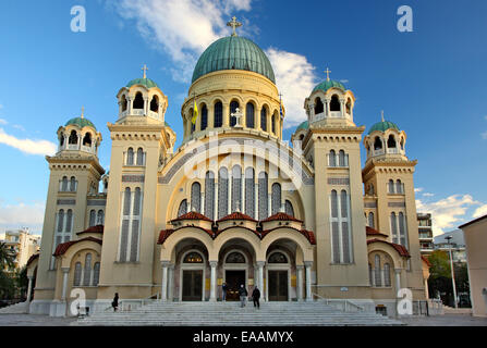 The Cathedral of Agios Andreas ('Saint Andrew'), patron saint of Patras city, Achaia, Peloponnese, Greece. Stock Photo