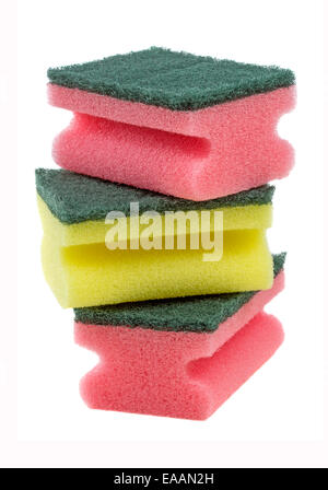 sponges group isolated on the white background Stock Photo