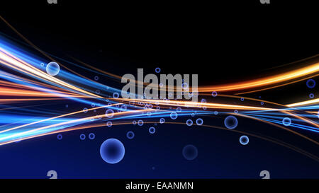 Glowing  lines on dark background Stock Photo
