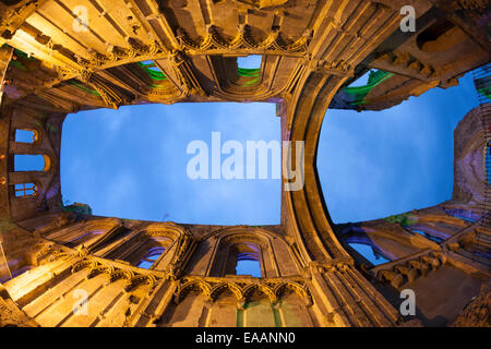 Inside the ruins of Glastonbury Abbey, Somerset Stock Photo