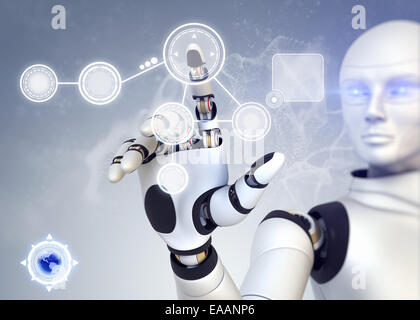 Android and  touchscreen Stock Photo