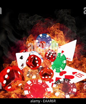 Hot poker game concept Stock Photo