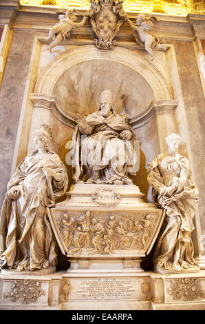 ROME - August 03: Architectural fragment of St. Peter's Cathedral on August 03, 2014 in Vatican (Rome), Italy Stock Photo