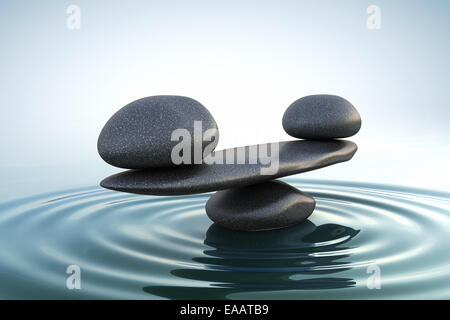 Zen stones balance Stock Photo