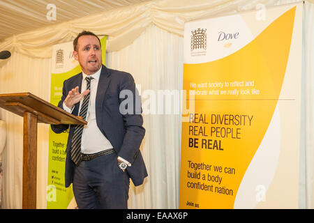 Graeme Pitkethly speaking at the BODY CONFIDENCE AWARDS 2014  House of Commons 2014. Stock Photo