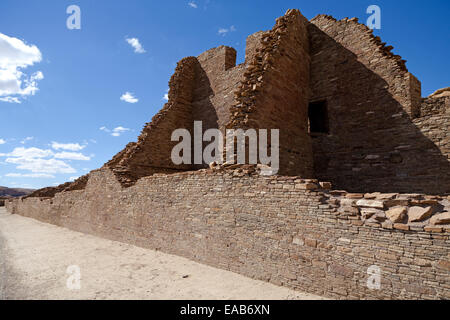 Pueblo Bonito at Chaco National Historic Park in New Mexico reached five stories and had as many as 800 rooms. Stock Photo