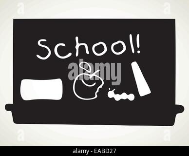 school chalk board Stock Vector