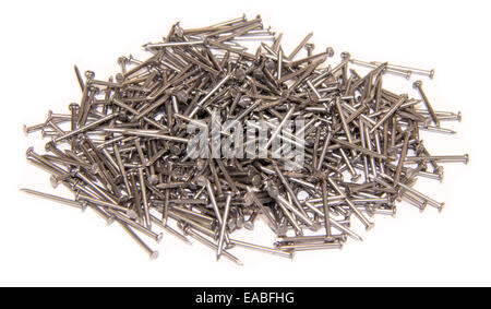 Nails metal on a white background isolated Stock Photo