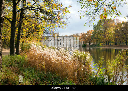 Warsaw, Poland - October 20, 2014: Palace on the Water - the summer residence of the last Polish King Stanislaus Augustus Poniat Stock Photo