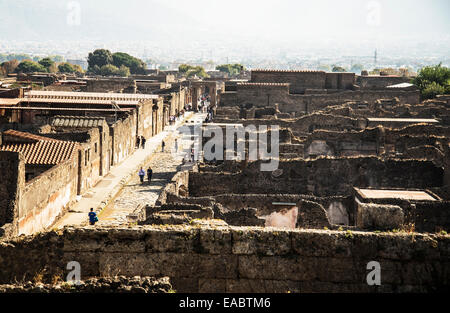 Roman archaeological ruins of the lost city of  Pompeii Italy Stock Photo