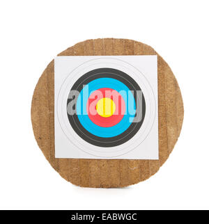 archery target isolated over white background Stock Photo