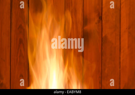 closeup of defocused fire at night Stock Photo