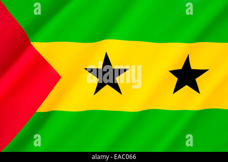 Flag of Sao Tome and Principe Stock Photo