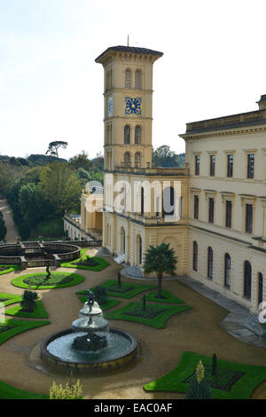 Garden terrace, Osborne House, East Cowes, Isle of Wight, England, United Kingdom Stock Photo