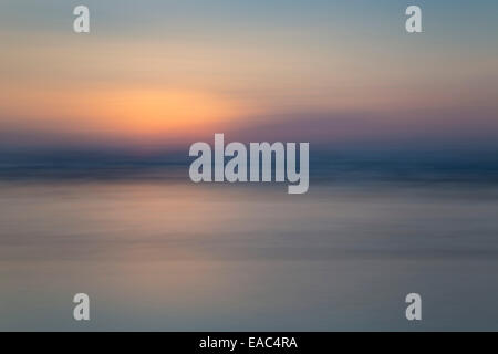 Sky and Sea; Sunset; Cornwall; UK Stock Photo
