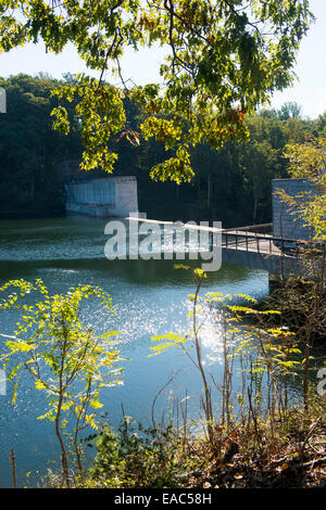 Loch Raven Dam and Reservoir in Baltimore County, Maryland USA Stock Photo