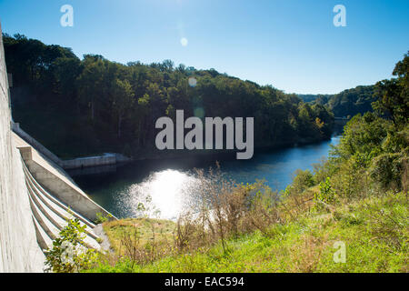 Loch Raven Dam and Reservoir in Baltimore County, Maryland USA Stock Photo