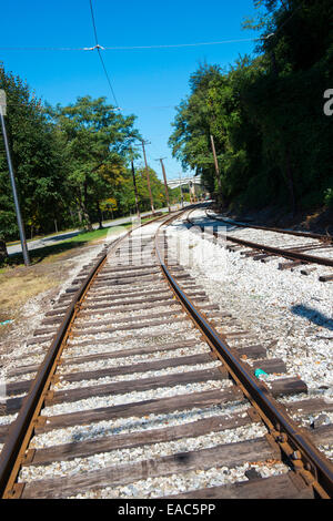 The Baltimore Streetcar Museum on Falls Road in Baltimore, Maryland USA Stock Photo