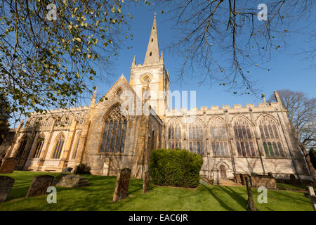 Holy Trinity Church, the site of Shakespeare's grave, Stratford upon Avon, Warwickshire, UK Stock Photo