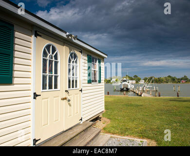 A property at the end of Black Walnut Point Road on Tilghman Island in Maryland USA Stock Photo