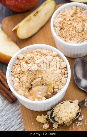 Apple crumble dessert Stock Photo