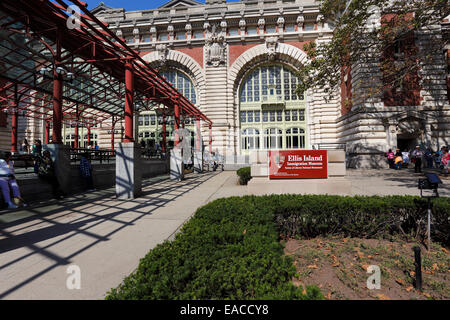 Historic Ellis Island Immigration Center and Museum New York Harbor Stock Photo