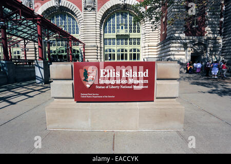 Historic Ellis Island Immigration Center and Museum New York Harbor Stock Photo