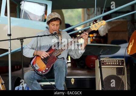 Singer and guitar player Long Island New York Stock Photo