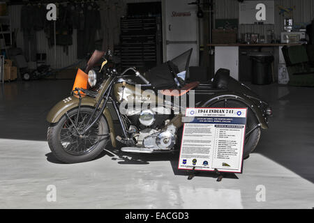 U.S. Army 1944 Indian Model 741 Motorcycle Stock Photo