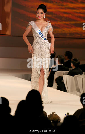 Tokyo, Japan. 11th Nov, 2014. Miss Thailand Punika Kulsoontornrut.  Miss Thailand Punika Kulsoontornrut walks down the runway during 'The 54th Miss International Beauty Pageant 2014' on November 11, 2014 in Tokyo, Japan. The pageant brings women from more than 65 countries and regions to Japan to become new 'Beauty goodwill ambassadors' and also donates money to underprivileged children around the world thought their 'Mis International Fund'. Credit:  Rodrigo Reyes Marin/AFLO/Alamy Live News Stock Photo