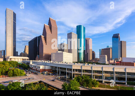 Houston Skyline North view aerial in Texas US USA Stock Photo